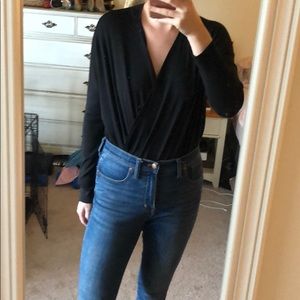 Long Sleeved Black Bodysuit